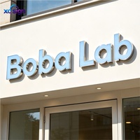 Lettres en relief 3D personnalisées en acier inoxydable avec éclairage LED, étanches IP65, multicolores, pour hôtels, bars, centres commerciaux, avec télécommande