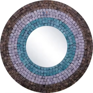 Elegant round Art <b>Deco</b> Mother of Pearl Wall <b>Mirror</b> Handmade in Vietnam Best Price Hanging Wall Design - Product Image 5