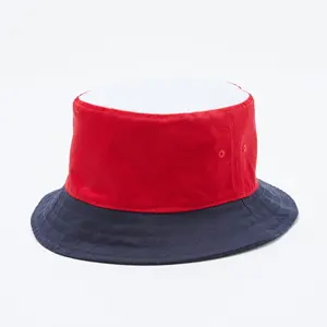 New Style Summer Outdoor Head wear Casual Embroidered Color Block Bucket Hats for Men Women