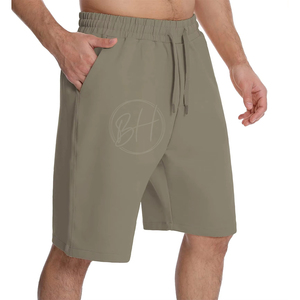Short de course pour hommes avec fermeture à taille élastique Taille moyenne Type solide Motif uni Tissu en toile teint OEM Service disponible - Product Image 5