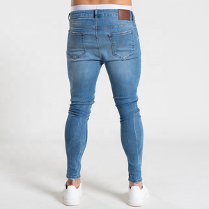 Vintage personnalisé décontracté lavage enzymatique hommes Denim pantalon bleu jean hommes taille haute jean droit pour unisexe 2026 - Product Image 3