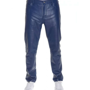 Highly Soft Sheep <b>Leather</b> Pants Oem Luxury Comfort Fit <b>Trousers</b> <b>Leather</b> Sweatshirt Pants Sets <b>Men's</b> Fashion - Product Image 1