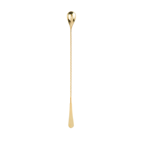 Cuillère de bar en laiton avec miroir doré poli personnalisé exigeant torsadé et simple cuillère de bar en laiton à long manche - Product Image 5