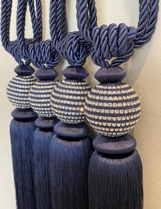 Curtain Tie Backs - Silver Home Decor - Home and Living - Curtain Decor - Rope Tie Back - Product Image 1