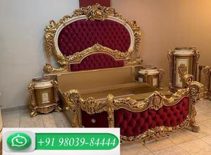 Meubles de chambre à coucher classiques en bois sculpté à la main, finition perle populaire, ensemble de meubles de chambre à coucher, meubles de maison en bois de teck victorien - Product Image 2