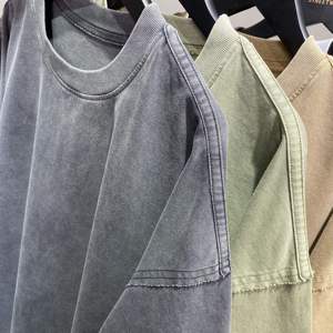 Qualité en gros Best Overs Summer New Heavyweight 100% Cotton Loose Vintage Custom Men Vintage Oversize T-shirt pour hommes - Product Image 2