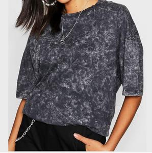 Camisetas de Mujer con Lavado Ácido, 100% Algodón, Estilo Holgado, Corto, Hombros Caídos, Camisetas con Estampado Gráfico Personalizado, Logotipo, Camisetas Vintage - Product Image 1