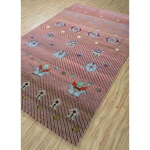 Tapis en laine et soie de bambou noué à la main Weaver Art Reserve gris et noir, motif géométrique pour usage domestique - Les-5074 - Product Image 2
