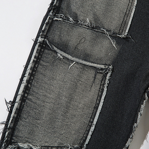 กางเกงยีนส์เอวยางยืดสำหรับผู้ชาย, กางเกงฟอกสีวินเทจสำหรับเดินบนถนนกันหิมะ - Product Image 6