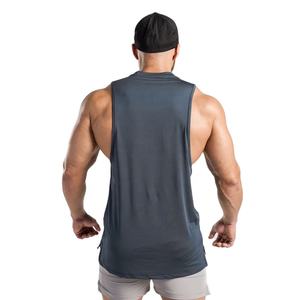 High Performance <b>Mens</b> Sleeveless Tank Top Black <b>Grey</b> Gym <b>Shirt</b> with Moisture Wicking Fabric for Active Sports and Fitness Wear - Product Image 2