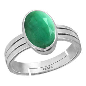 Anillos de Esmeralda Natural Certificada Panna con Corte Ovalado y Engaste de Diamantes para Uso Diario ¡Compra Ahora! - Product Image 1