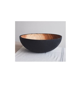 ชามไม้สีดำสำหรับเสิร์ฟอาหารเครื่องใช้บนโต๊ะอาหารดีไซน์วินเทจ - Product Image 1