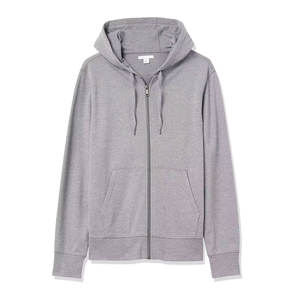 Sweat à capuche zippé surdimensionné de haute qualité, personnalisé, à double couche, à épaules tombantes, lourd, en molleton de coton - Product Image 5