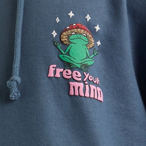 โลโก้ที่กําหนดเองพิมพ์ผ้าฝ้ายว่างเปล่าสบายๆหรูหรา-Hoodies ขนแกะเย็บปักถักร้อยจํานวนมากเฮฟวี่เวทธรรมดา-ผู้ชายHoodies - Product Image 4