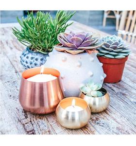 Meilleure vente bocal à bougie rond en métal doré décorations de table en fer bocal à bougie pour la maison et la décoration de Noël - Product Image 6