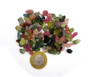 Pierres brutes de tourmaline afghane multicolores naturelles, cristaux de tourmaline bruts de couleurs mélangées, vente en gros de bijoux et de qualité de coupe - Product Image 5