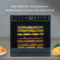 Déshydrateur Commercial Professionnel à 8 Plateaux en Acier Inoxydable pour Fruits et Légumes, avec Hublot Visuel