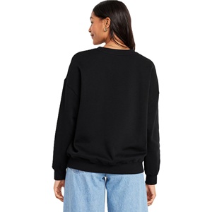 2025 mujer suelta Ajuste de manga larga transpirable Crop sudadera cuello redondo recortado suéteres para invierno Casual moda pulóveres - Product Image 3