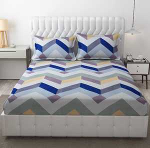 Ensemble de draps de lit 3 pièces en coton de qualité élégante Impression florale solide Style classique Confortable et idéal pour les cadeaux - Product Image 1