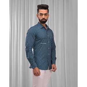 Chemise décontractée pour homme à imprimé floral en coton, manches longues et col montant, 100 % popeline et tissu Oxford respirant, ODM OEM - Product Image 4