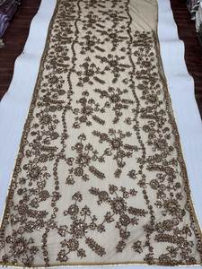 Sari de Novia Indio de Alta Calidad con Tela Mono Net, Elegante, para Mujer, para Bodas, Festivales y Fiestas, con Función de Secado Rápido - Product Image 6