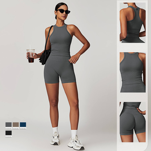 Ensembles de yoga 5 pièces avec logo personnalisé vente en gros de vêtements de fitness pour filles ensembles de yoga ensembles de fitness pour femmes - Product Image 5