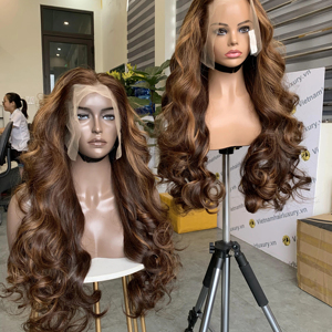 Extensiones de Cabello Remy Virgen de Alta Calidad, Precio de Fábrica, Ondulado y Voluminoso, Doble Trama a Máquina, Vietnamita, Grado Superior, Marca Vnhl - Product Image 1