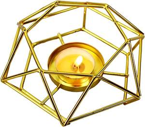 Bougeoir en métal géométrique noir à 3 bras bougeoir décoratif de table fait à la main en gros bougeoir en métal noir - Product Image 2