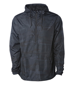 Vêtements d'extérieur Prix bas Léger Noir Camouflage Fermeture éclair devant Coupe-vent Imperméable Doublure en maille Anorak Vestes - Product Image 1