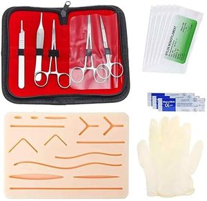 Kit completo de práctica de sutura a precio mayorista de fabricación con almohadilla de silicona 19 piezas para estudiantes de medicina veterinaria personalizado - Product Image 1