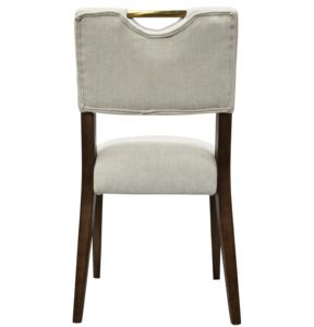 Silla de Comedor Tapizada Personalizada con Estructura de Madera de Caucho, Silla de Tela <span class=keywords><strong>para</strong></span> Restaurante y Hotel, OEM ODM Disponible - Product Image 4