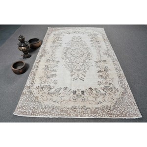 Clásico Vintage 5,2X9 pies blanco Beige lana alfombra turca tejido plano Patchwork patrón látex para sala de estar pasillo decoraciones - Product Image 1