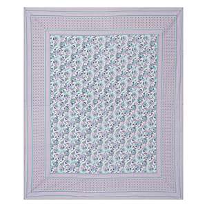 Juego de sábanas dobles con estampado Floral azul turquesa, 2 fundas de almohada, 3 uds., sábanas planas, relleno de algodón liso, nombre del producto cama - Product Image 2