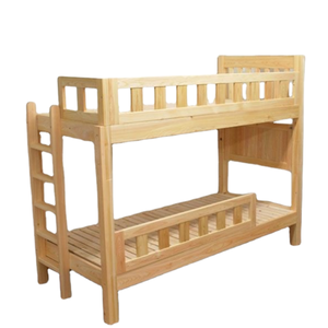 Lit superposé pour enfants au design moderne, en teck massif, matériaux écologiques, couleur personnalisée, lit double, meubles de chambre à coucher - Product Image 2