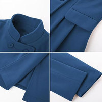 Servicios OEM: Abrigo Largo Casual Grueso de Lana para Mujer, Transpirable, Ropa de Invierno, Botones de Cuerno, Relleno de Fibra de Poliéster y Piel de Visón