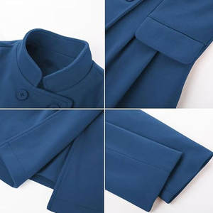 Servicios OEM, Precio al por Mayor, Abrigo Largo de Lana para Mujer, Grueso, Informal, Transpirable, Ropa de Invierno, Botón de Cuerno - Product Image 6