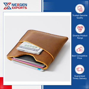 Tarjetero de Cuero Genuino de Calidad Inigualable, Estilo Vintage, con Bloqueo RFID, para Tarjetas de Crédito y de Presentación, Sin Cierre - Product Image 4
