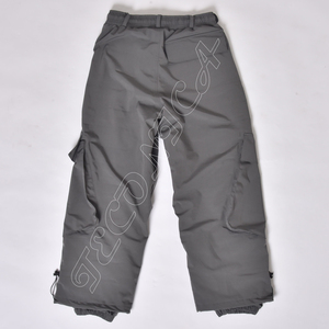 Pantalon de ski unisexe gris 2026, chauffant, imperméable, coupe-vent, avec doublure polaire, taille élastique, passants de ceinture et aérations aux genoux - Product Image 2