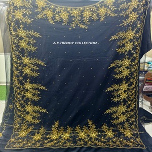 Ensemble de mariée somalien en dentelle à manches longues, printemps-été, léger, luxueux, 3 pièces, tissu dirac, polyester, qualité supérieure, motif uni - Product Image 6
