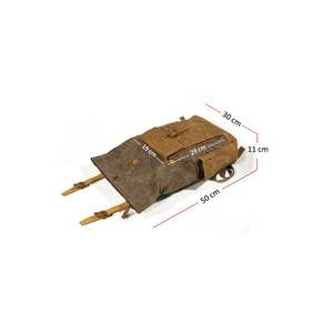 9120 <b>Canvas</b> Leather Retro Backpack Brown - Product Image 4