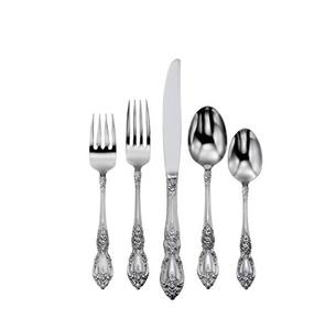 Juego de Cubiertos de 5 Piezas de Diseño Clásico en Latón Plateado, Duradero, de Lujo para Mesa de Comedor, Venta al por Mayor - Product Image 1