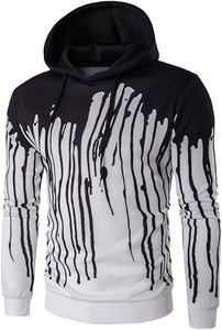 Sweat à capuche ample pour hommes en couple 100% coton à capuche Streetwear Pullover Hoodie - Product Image 3