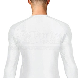 เสื้อแรชการ์ดกีฬาผู้ชาย PURITY SPORTS พร้อมโลโก้สั่งทำด้านหน้า ผลิตจากผ้าสแปนเด็กซ์/โพลีเอสเตอร์ แห้งเร็ว ระบายอากาศได้ดี แขนยาว - Product Image 1