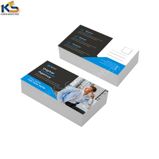 High Quality Custom Printed Fancy Coated Paper Love Greeting Postcards Business Cards Cardboard Art Paper Glossy Film Laminated