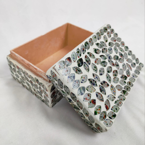 Boîte à bijoux en incrustation de mosaïque de verre artisanale belles couleurs pour cadeaux et souvenirs en gros - Product Image 1