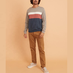 Sudadera Extra Grande Personalizada con Bordado para Hombre 2025, Sudadera Unisex Extra Grande de Algodón Transpirable con Diseño de Rayas - Product Image 3