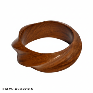 Brazalete de Madera de Mango Trenzada Tallada a Mano, Brazalete Grueso Artesanal, Joyería Boho Escultural para Mujer - Product Image 5