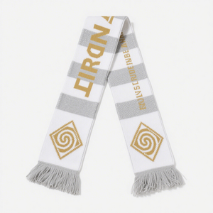 High Quality Polyester Casual Gift Autumn Warm Short <b>Scarf</b> Jacquard Tassel Knitted Soccer Football Club Fans <b>Women</b> Durable - Product Image 2