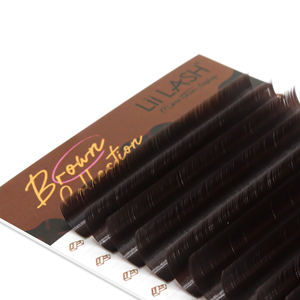 <b>Brown</b> mink <b>lash</b> <b>extensions</b> 4-25mm individual colored <b>lash</b> trays 12mm 13mm 14mm wholesale <b>lashes</b> vendor natural <b>brown</b> - Product Image 2