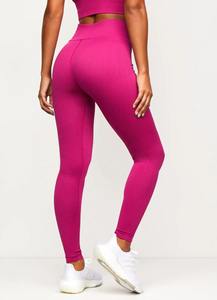 Custom <b>Women's</b> High Elastic Yoga Pants Tights Quick Dry Solid Color Casual Sports <b>Leggings</b> with Breathable Feature Pocket - Product Image 2